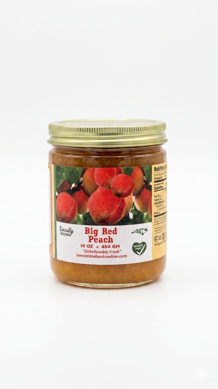 Big Red Peach Conserve jar